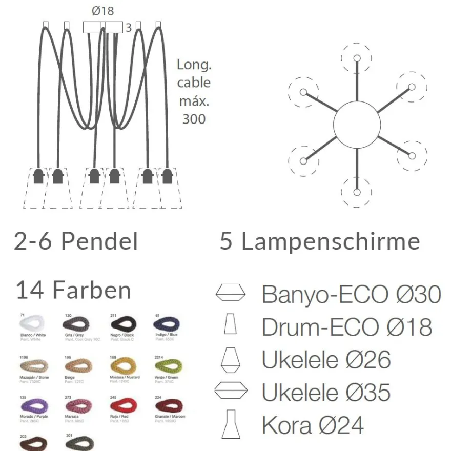 KIT POP UP Mehrfachpendel 2-6 Stück