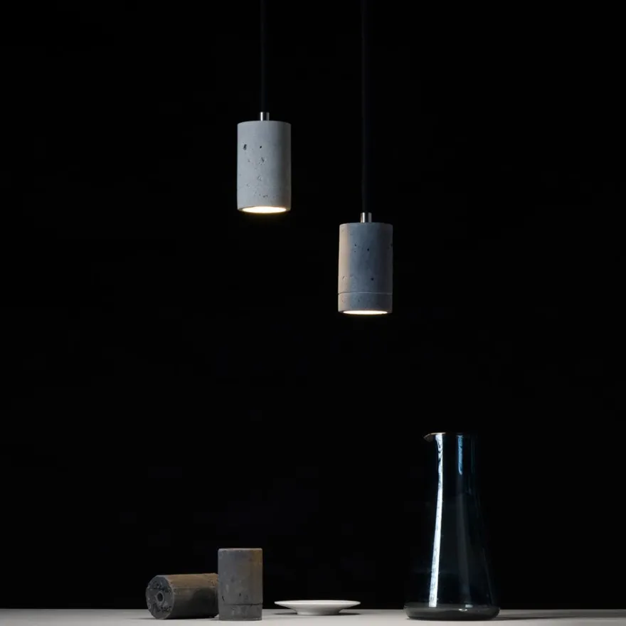 KNALLA SIMPLE Zylindrisches Beton Lampenpendel