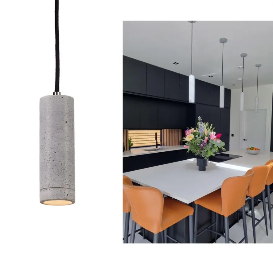 KNALLA SIMPLE Zylindrisches Beton Lampenpendel