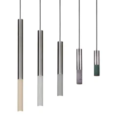 KNALLA 23 Zylindrische Beton Pendellampe mit Metall
