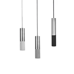 KNALLA 23 Zylindrische Beton Pendellampe mit Metall