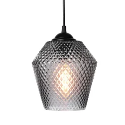 KNAP EDGY Rauchglas-Pendelleuchte klein