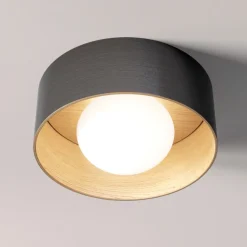 KOBE Deckenleuchte Holz und Opalglas