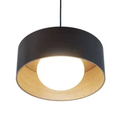 KOBE Pendellampe Holz und Opalglas