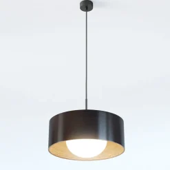 KOBE Pendellampe Holz und Opalglas