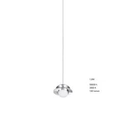 LABELL Glas-Pendelleuchte einzeln Ø 10 cm