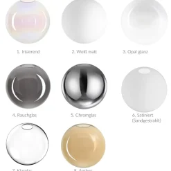 LABELL Glas-Pendelleuchte einzeln Ø 10 cm