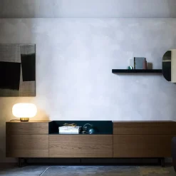 LEGÈR Glas-Tischleuchte mit LED in zwei Größen