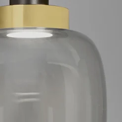 LEGÈR Rauchglas-Pendelleuchte mit LED