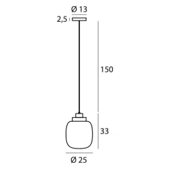 LEGÈR Rauchglas-Pendelleuchte mit LED