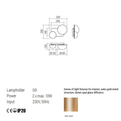 LUMIEN Moderne Wandleuchte 3-flam.