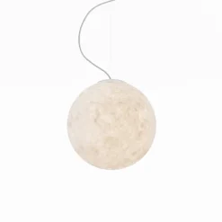 LUNA Mond-Leuchte aus weißem Kunstharz in vier Größen