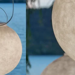 LUNA OUTDOOR Mond-Leuchte aus weißem Kunstharz