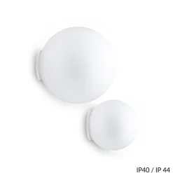 LUNAR Italienische Wandleuchte mit Opalkugel