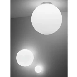 LUNAR Italienische Wandleuchte mit Opalkugel