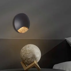 LUNATISK GOLD Runde Design-Wandleuchte