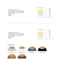 LUNATISK GOLD Runde Design-Wandleuchte