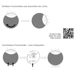LUNATISK Runde Design-Wandleuchte