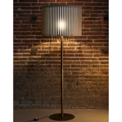 LUZ OCULTA WOOD aufwändige Stehleuchte mit Holzverblendung