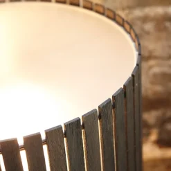 LUZ OCULTA WOOD aufwändige Stehleuchte mit Holzverblendung