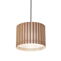 LUZ OCULTA WOOD Besondere Hängeleuchte mit Holzverblendung