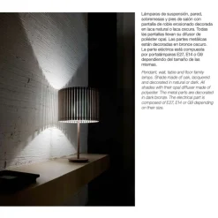 LUZ OCULTA WOOD Besondere Tischleuchte mit Holzverblendung