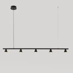 LYB Lange Design Hängeleuchte in Schwarz oder Gold