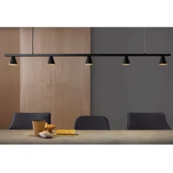 LYB Lange Design Hängeleuchte in Schwarz oder Gold