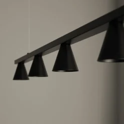 LYB Lange Design Hängeleuchte in Schwarz oder Gold