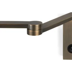 MANHATTEN Wandleuchte mit flexiblen Wandarm in Bronze