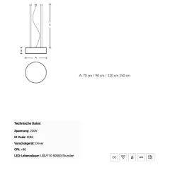 MAX LED Hängeleuchte aus Acrylglas