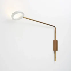 META Ausleger-Wandleuchte mit drehbarem LED Ring