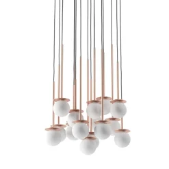 MIORI 16-flammige Kugelglas-Pendellampe