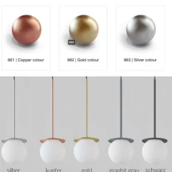 MIORI 16-flammige Kugelglas-Pendellampe