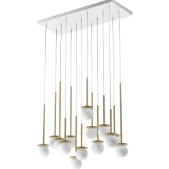 MIORI 14-flammige Kugelglas-Pendellampe