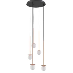 MIORI 5-flammige Kugelglas-Pendellampe