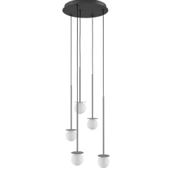MIORI 5-flammige Kugelglas-Pendellampe