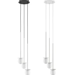MIORI 3-flammige Kugelglas-Pendellampe