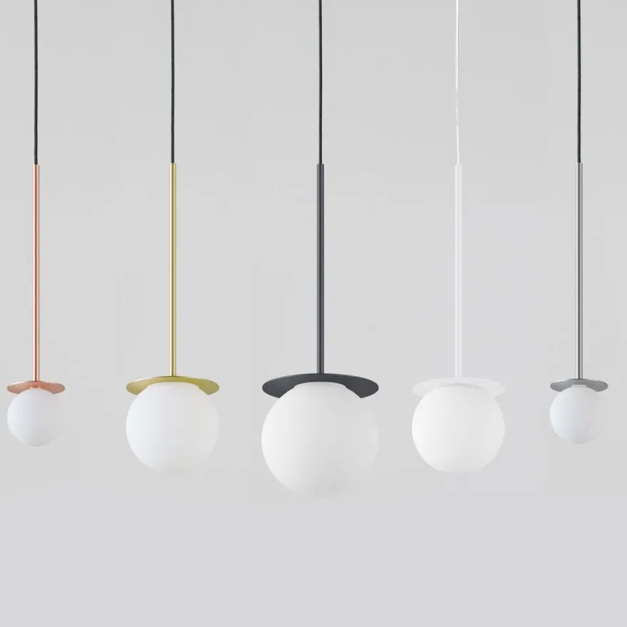 MIORI Kleine Kugelglas Pendelleuchte