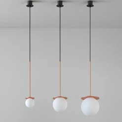 MIORI Kleine Kugelglas Pendelleuchte