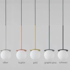 MIORI Kleine Kugelglas Pendelleuchte