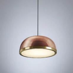 MOLLY M Halbrunde LED Pendelleuchte aus Messing oder Kupfer