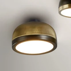 MOLLY M Halbrunde LED Wandleuchte oder Deckenleuchte mit Farbvariationen aus Messing oder Kupfer