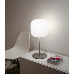MUREA Mittelfuß-Tischleuchte mit Opalglas