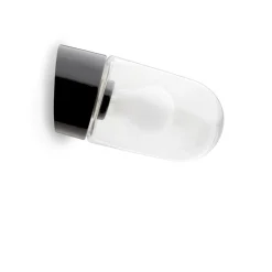 MURI Wandleuchte Porzellan in Schwarz IP54