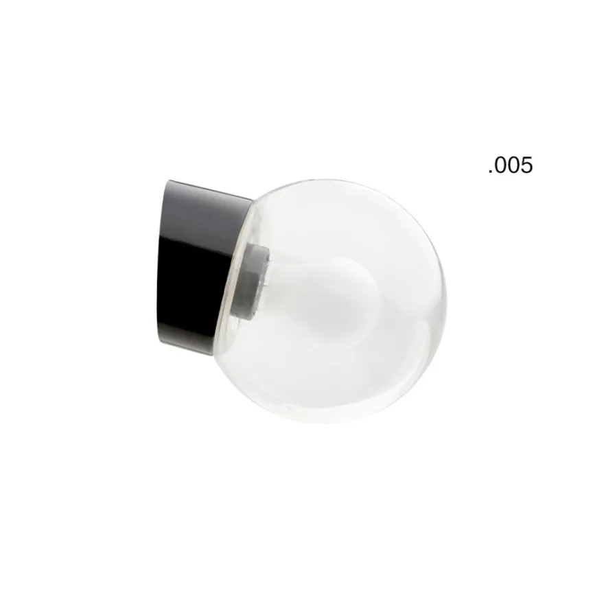 MURI Wandleuchte Porzellan in Schwarz IP54