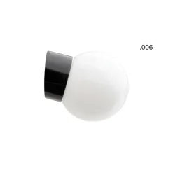 MURI Wandleuchte Porzellan in Schwarz IP54