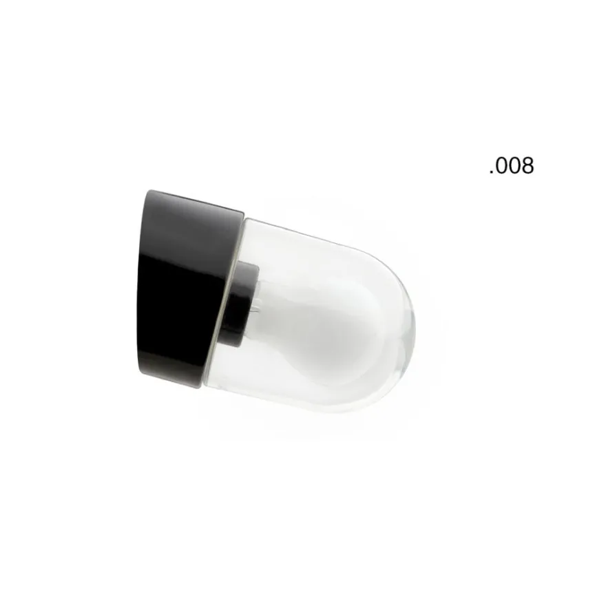 MURI Wandleuchte Porzellan in Schwarz IP54