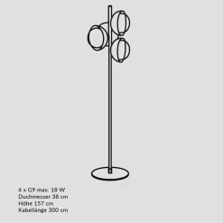 MUSE Moderne Design-Stehleuchte