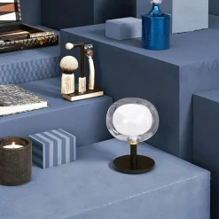 NABILA Italienische Tischleuchte mit hochwertigem Glas